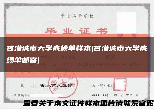 香港城市大學成績單樣本(香港城市大學成績單郵寄)縮略圖