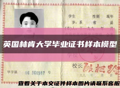 英國林肯大學畢業證書樣本模型縮略圖