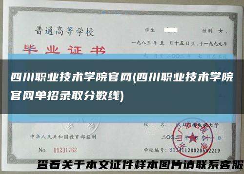 四川職業技術學院官網(四川職業技術學院官網單招錄取分數線)縮略圖