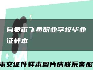 自貢市飛魚職業學校畢業證樣本縮略圖