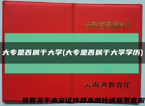 大專是否屬于大學(大專是否屬于大學學歷)縮略圖