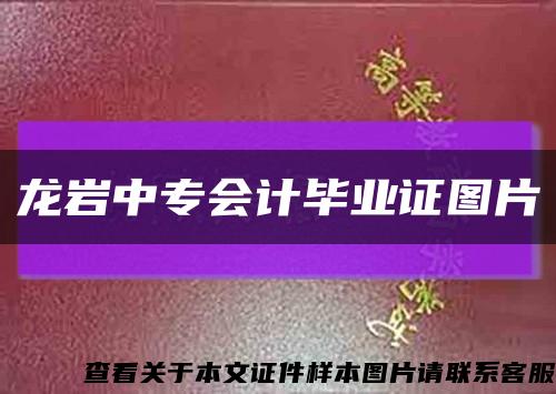 龍巖中專會計畢業證圖片縮略圖