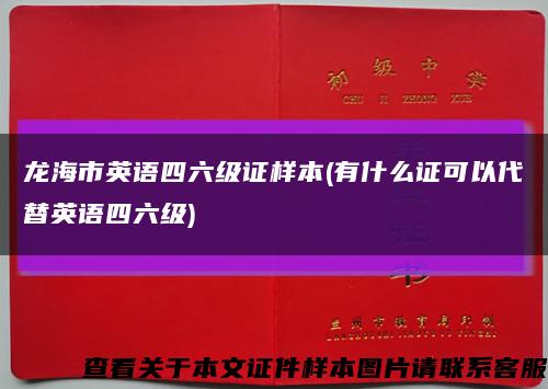 龍海市英語四六級證樣本(有什么證可以代替英語四六級)縮略圖