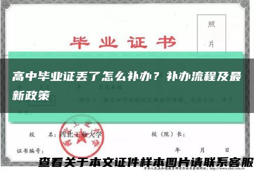 高中畢業證丟了怎么補辦？補辦流程及最新政策縮略圖