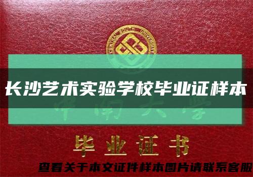 長沙藝術實驗學校畢業證樣本縮略圖