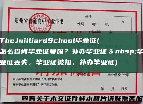 TheJuilliardSchool畢業證(怎么查詢畢業證號碼？補辦畢業證＆nbsp;畢業證丟失，畢業證被扣，補辦畢業證)縮略圖