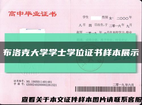 布洛克大學學士學位證書樣本展示縮略圖
