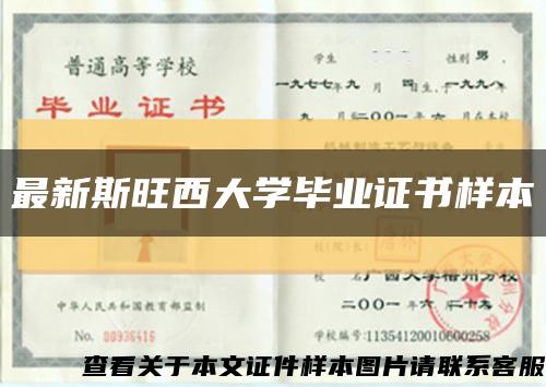 最新斯旺西大學畢業證書樣本縮略圖