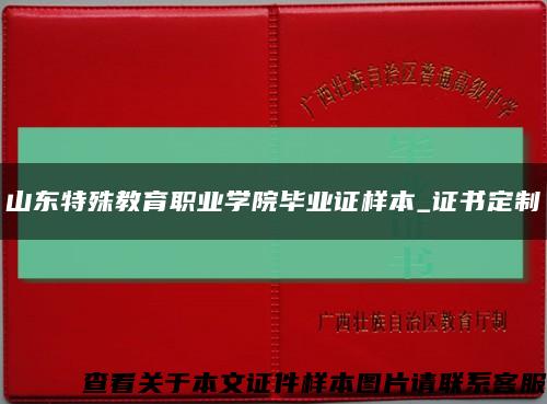 山東特殊教育職業學院畢業證樣本_證書定制縮略圖