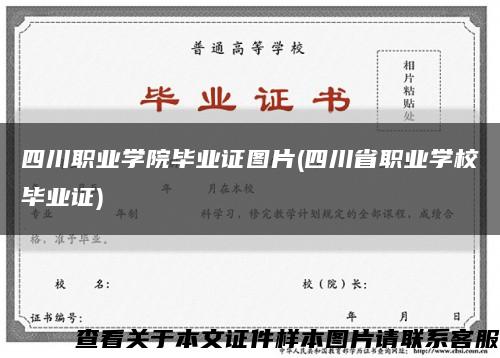 四川職業學院畢業證圖片(四川省職業學校畢業證)縮略圖
