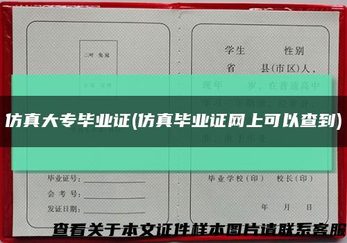 仿真大專畢業證(仿真畢業證網上可以查到)縮略圖