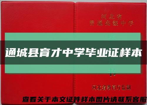 通城縣育才中學畢業證樣本縮略圖