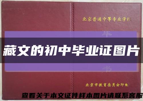 藏文的初中畢業證圖片縮略圖