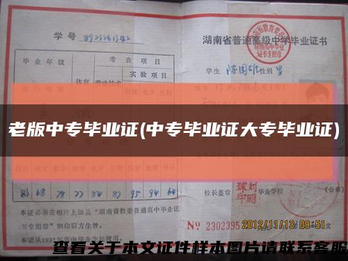 老版中專畢業證(中專畢業證大專畢業證)縮略圖