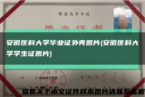 安徽醫科大學畢業證外殼圖片(安徽醫科大學學生證圖片)縮略圖