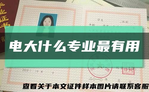 電大什么專業最有用縮略圖