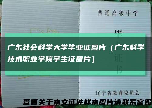 廣東社會科學大學畢業證圖片（廣東科學技術職業學院學生證圖片）縮略圖