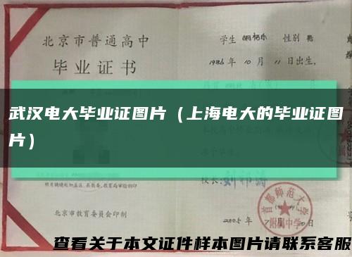 武漢電大畢業證圖片（上海電大的畢業證圖片）縮略圖
