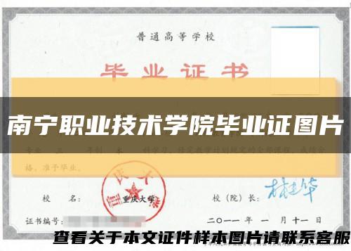 南寧職業技術學院畢業證圖片縮略圖