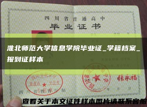 淮北師范大學信息學院畢業證_學籍檔案_報到證樣本縮略圖