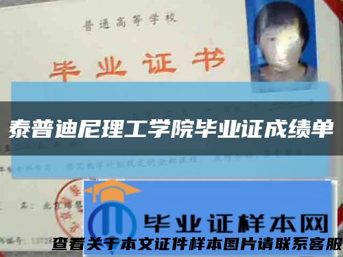 泰普迪尼理工學院畢業證成績單縮略圖