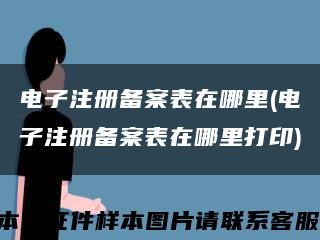 電子注冊備案表在哪里(電子注冊備案表在哪里打印)縮略圖