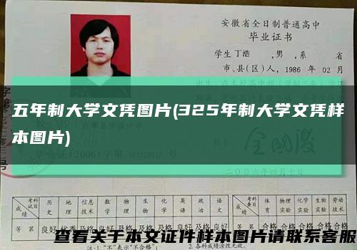 五年制大學文憑圖片(325年制大學文憑樣本圖片)縮略圖