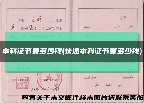 本科證書要多少錢(快速本科證書要多少錢)縮略圖