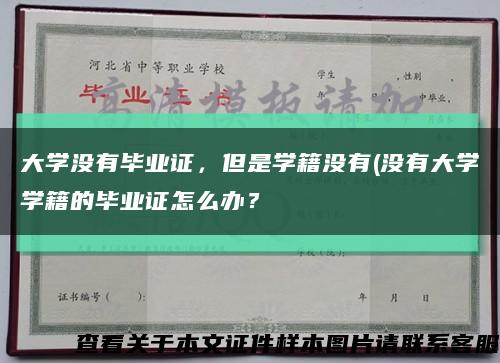 大學沒有畢業證，但是學籍沒有(沒有大學學籍的畢業證怎么辦？縮略圖