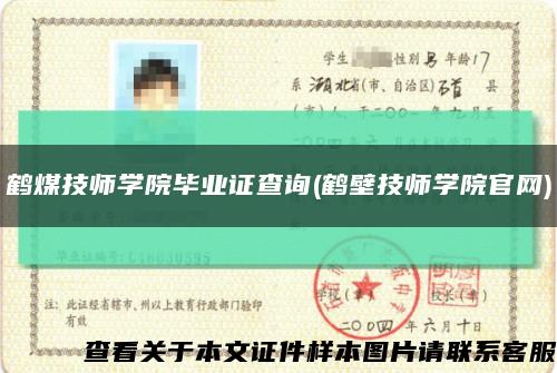 鶴煤技師學院畢業證查詢(鶴壁技師學院官網)縮略圖