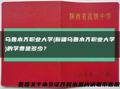 烏魯木齊職業大學(新疆烏魯木齊職業大學)的學費是多少？縮略圖