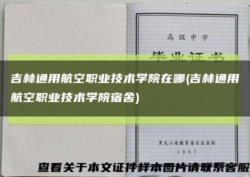 吉林通用航空職業技術學院在哪(吉林通用航空職業技術學院宿舍)縮略圖