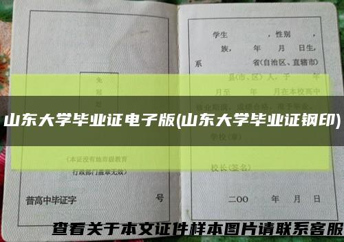 山東大學畢業證電子版(山東大學畢業證鋼印)縮略圖