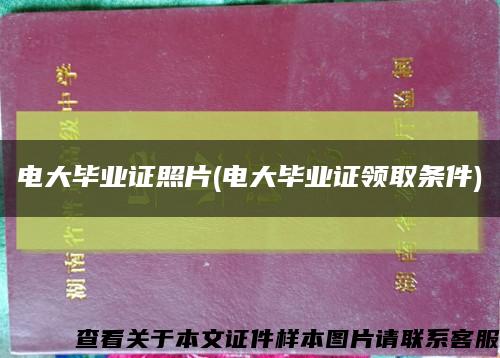 電大畢業證照片(電大畢業證領取條件)縮略圖