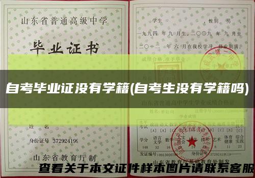 自考畢業證沒有學籍(自考生沒有學籍嗎)縮略圖