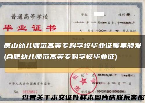 唐山幼兒師范高等?？茖W校畢業證哪里頒發(合肥幼兒師范高等?？茖W校畢業證)縮略圖