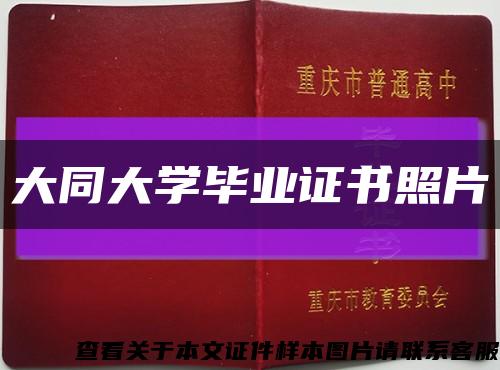 大同大學畢業證書照片縮略圖