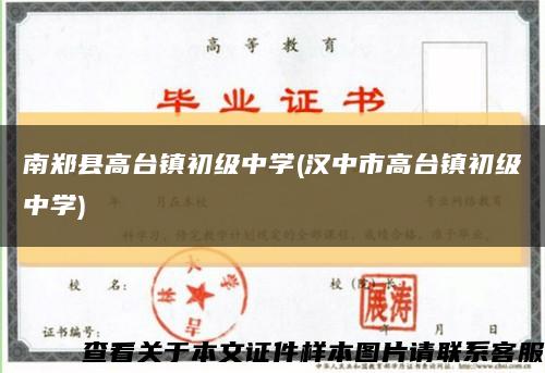 南鄭縣高臺鎮初級中學(漢中市高臺鎮初級中學)縮略圖