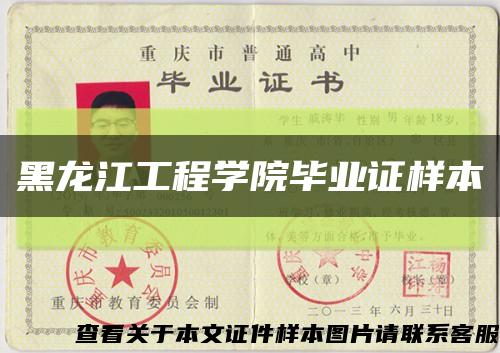 黑龍江工程學院畢業證樣本縮略圖