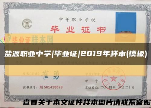 鹽源職業中學|畢業證|2019年樣本(模板)縮略圖
