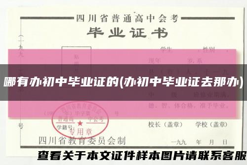 哪有辦初中畢業證的(辦初中畢業證去那辦)縮略圖
