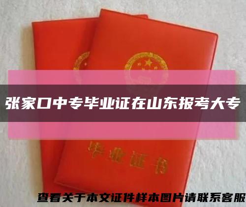 張家口中專畢業證在山東報考大?？s略圖