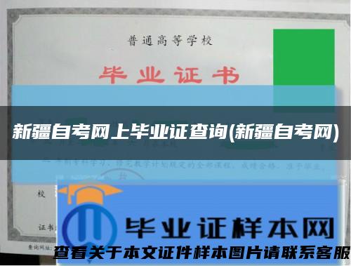 新疆自考網上畢業證查詢(新疆自考網)縮略圖