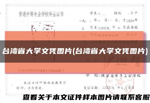 臺灣省大學文憑圖片(臺灣省大學文憑圖片)縮略圖