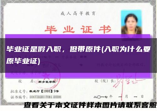 畢業證是假入職，但帶原件(入職為什么要原畢業證)縮略圖