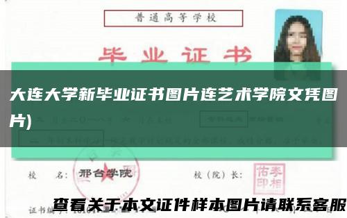 大連大學新畢業證書圖片連藝術學院文憑圖片)縮略圖