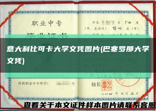 意大利比可卡大學文憑圖片(巴塞羅那大學文憑)縮略圖