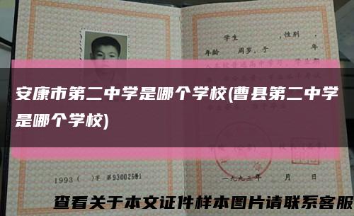 安康市第二中學是哪個學校(曹縣第二中學是哪個學校)縮略圖
