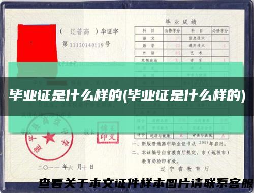 畢業證是什么樣的(畢業證是什么樣的)縮略圖