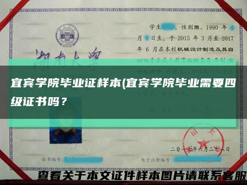 宜賓學院畢業證樣本(宜賓學院畢業需要四級證書嗎？縮略圖